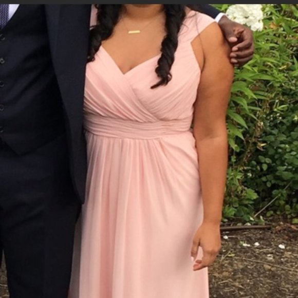Blush Bridesmaid Dress Size 12/14 - Picture 3 of 5